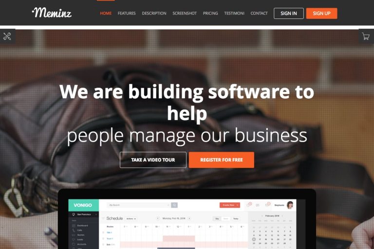 Meminz – Download Software Landing Page Theme