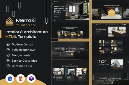 Merraki - Interiors & Architecture HTML Template