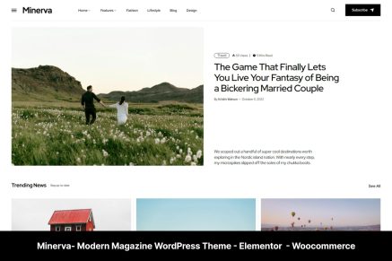 Minerva- Modern Blog 1.0 WordPress Theme