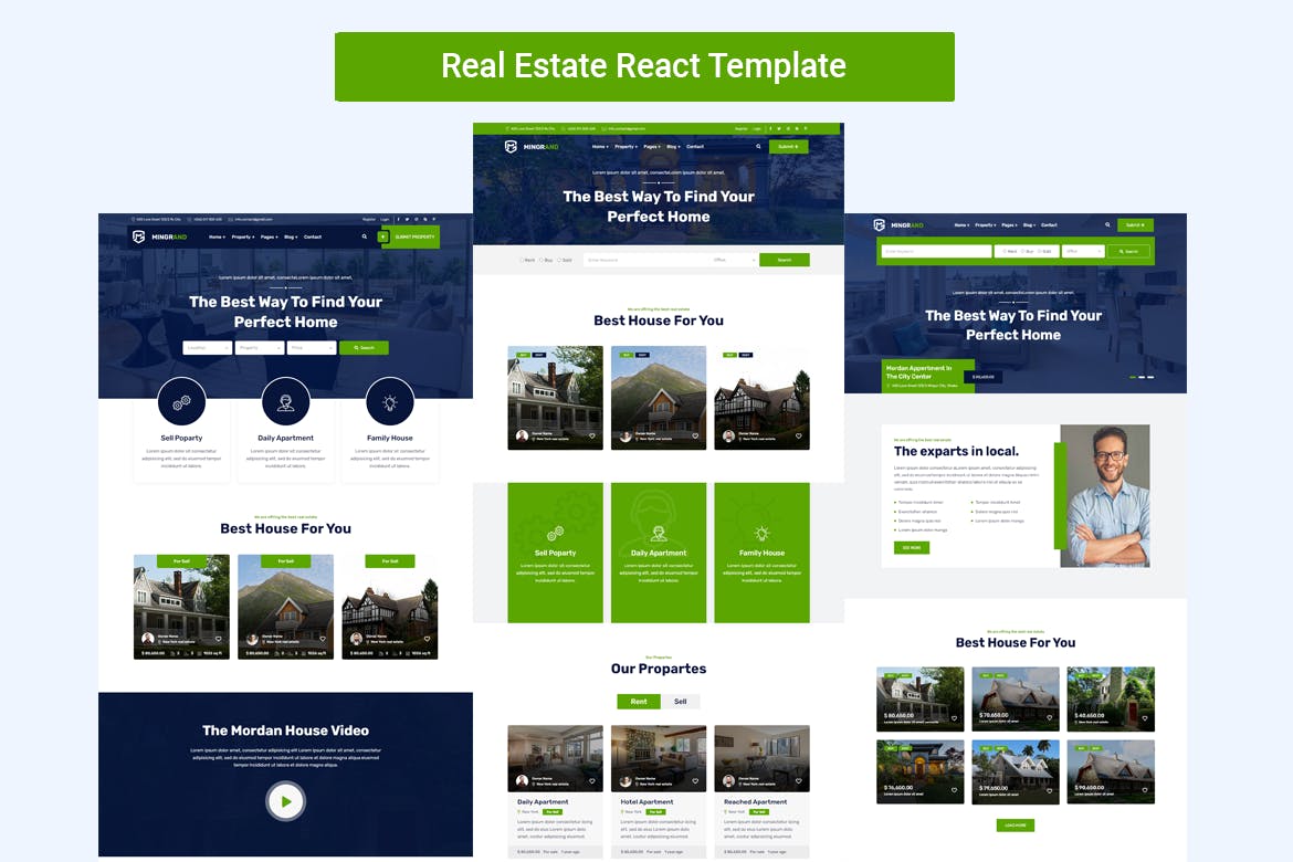 Mingrand React - Modern Real Estate Template