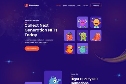 Monteno - NFT Portfolio React Template