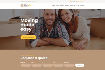MoveMe- Moving & Storage Relocation Company 1.2.13 WordPress Theme