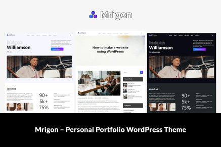 Mrigon- Personal Portfolio 1.0 WordPress Theme
