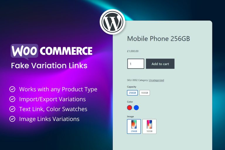 MT WooCommerce Fake Variation Links