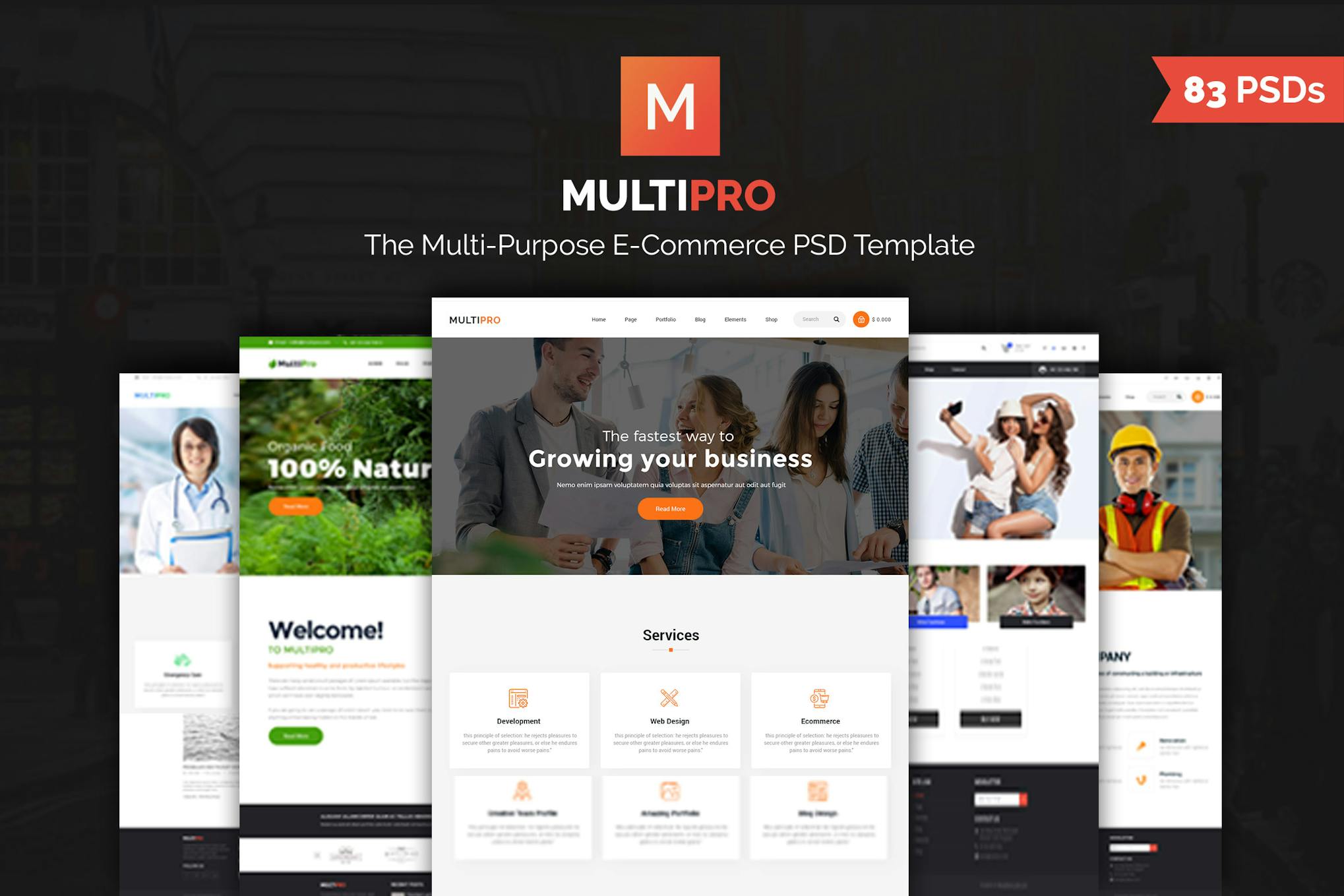 MultiPro - Multi-Purpose ECommerce PSD Template