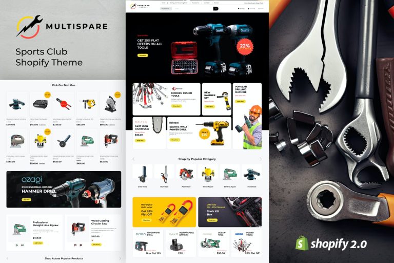 Multispare – Hardwares, Tools Shopify Theme.