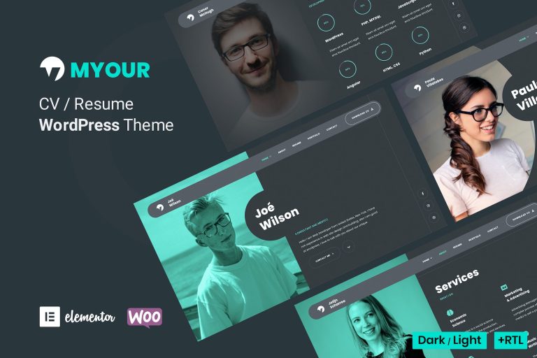 Myour – Personal CV & Resume Elementor Theme