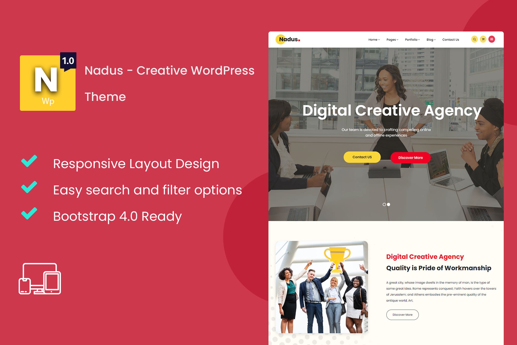 Nadus- Creative 1.0.0 WordPress Theme