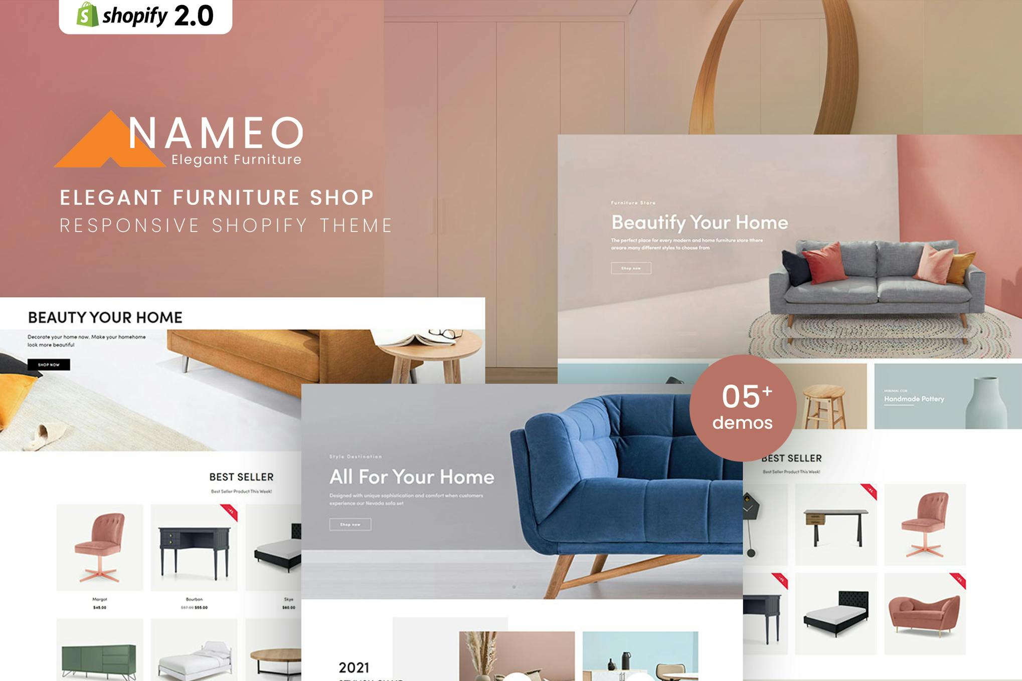 Nameo - Elegant Furniture Shop For Shopify Theme