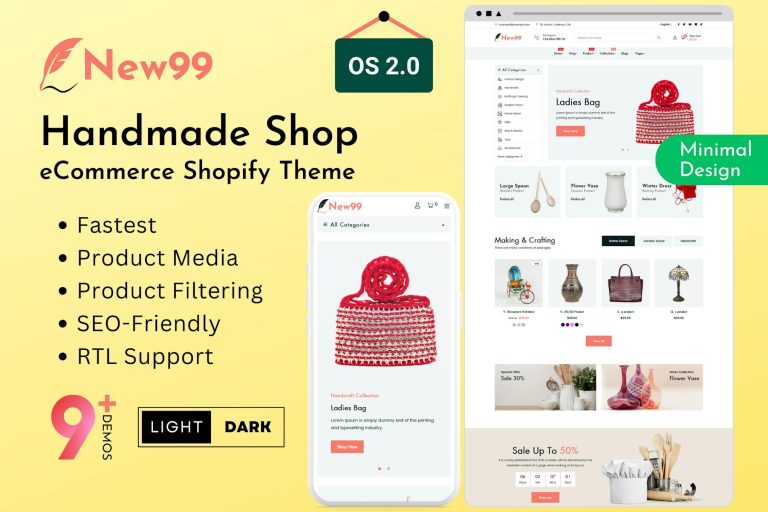 New99 – Handmade Shop eCommerce Shopify Theme