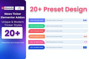 News Ticker Addon For Elementor