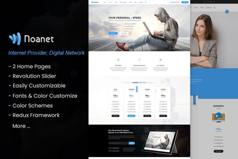 Noanet – Internet, Digital Network WordPress Theme