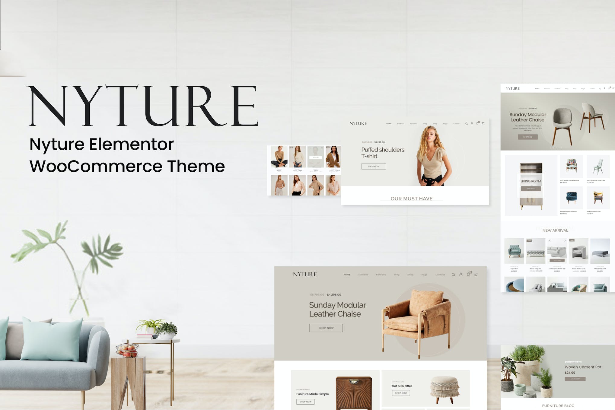 Nyture - Elementor WooCommerce 2.1.1 WordPress Theme