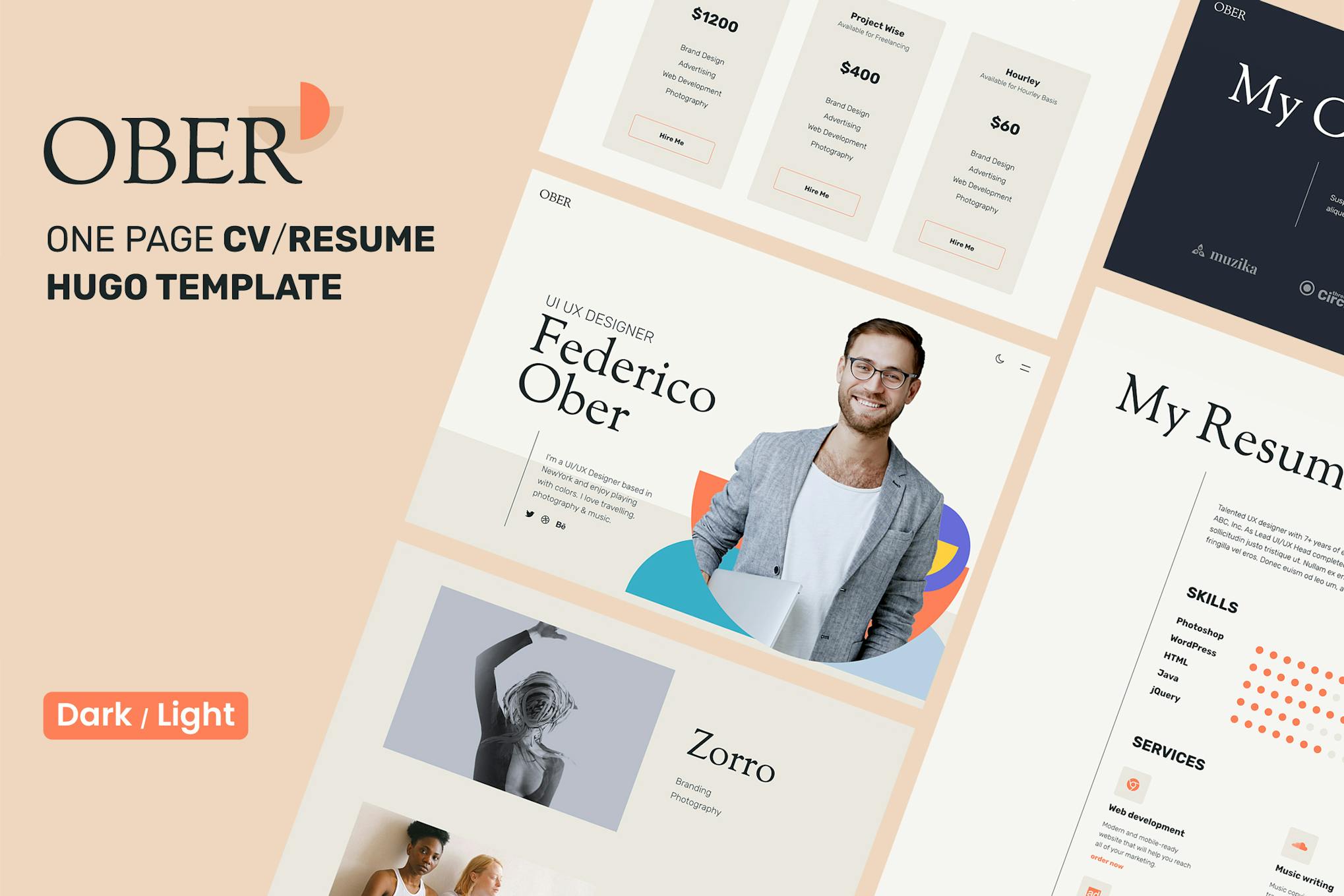 OBER - CV Resume Personal Portfolio Hugo Theme