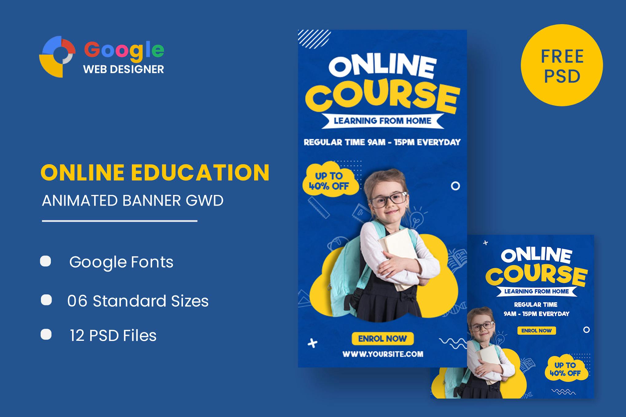 Online Course HTML Banner Ads GWD