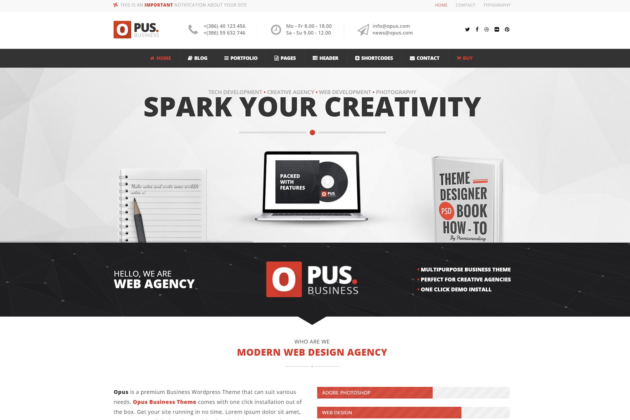 Opus- Multipurpose Business 1.7 WordPress Theme