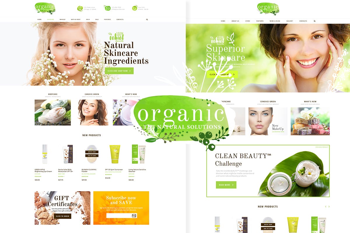 Organic Beauty 1.4.10 WordPress Theme