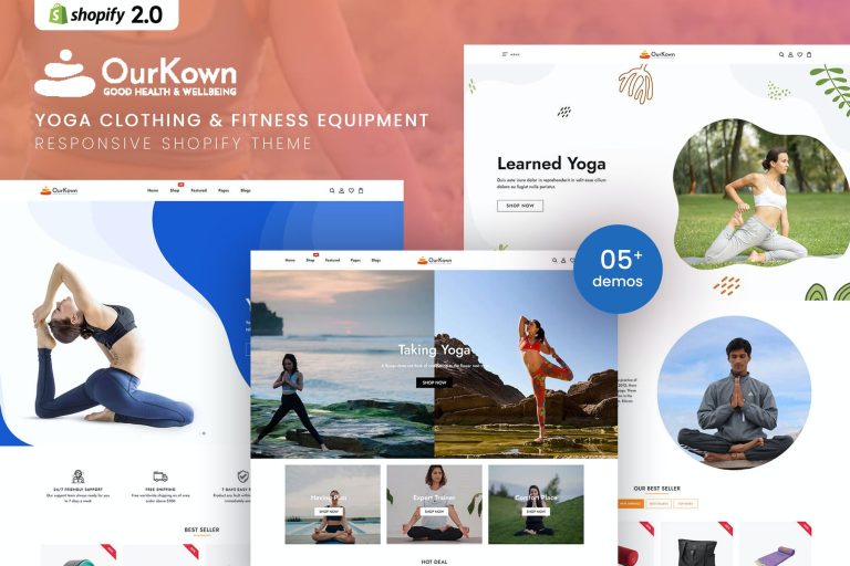 Ourkown – Yoga Clothing & Fitness Shopify Theme