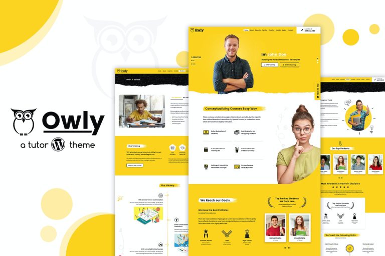 Owly – elearning Education, Tutor .0 WordPress Theme