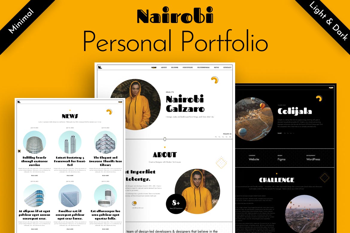 Personal Portfolio CV HTML Template - Nairobi