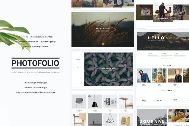Photofolio – Photography & Portfolio HTML Template