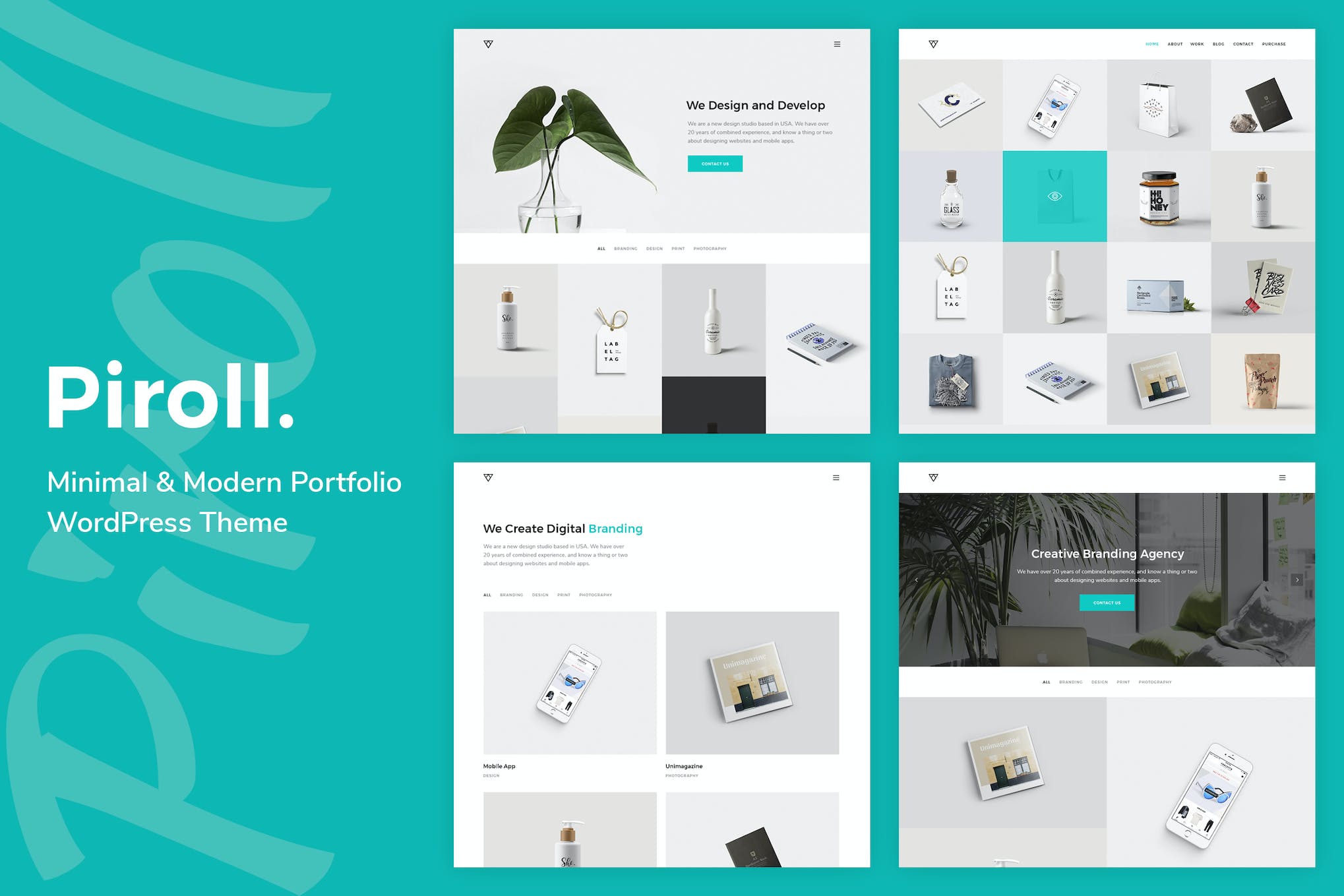 Piroll- Portfolio 1.2.2 WordPress Theme