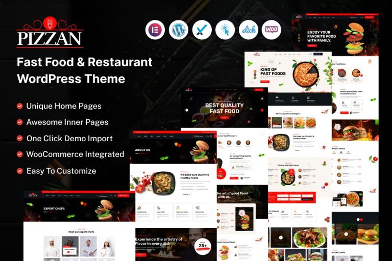 Pizzan – Fast Food and Restaurant WordPress Theme