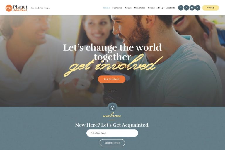 Planet Shakers WordPress Theme