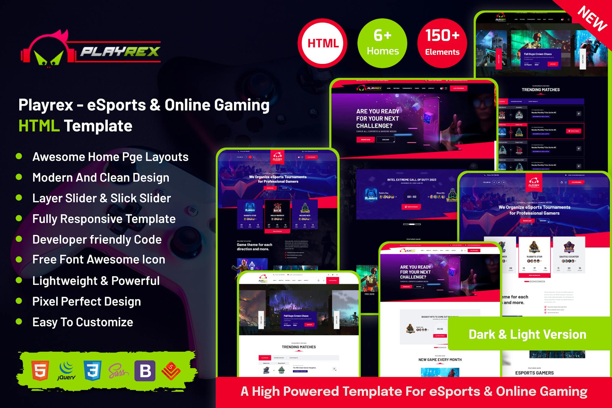 Playrex – eSports & Gaming Clan HTML Template