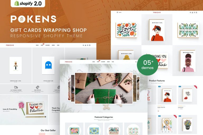 Pokens – Gift Cards Wrapping Shop Shopify Theme