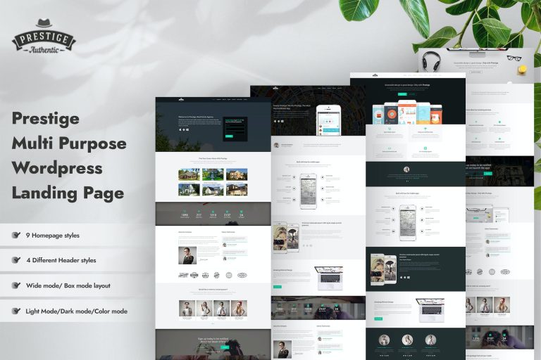 Prestige – Multi Purpose WordPress Landing Pages
