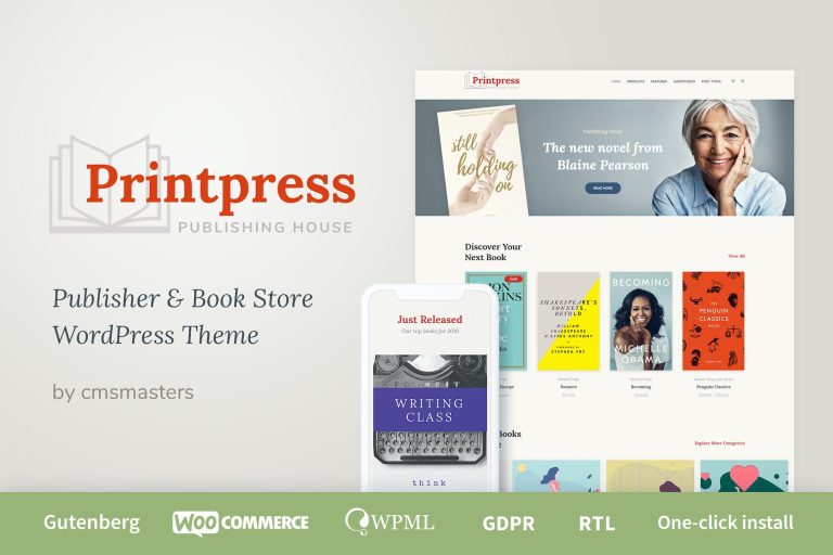 Printpress – Book Publishing WordPress Theme