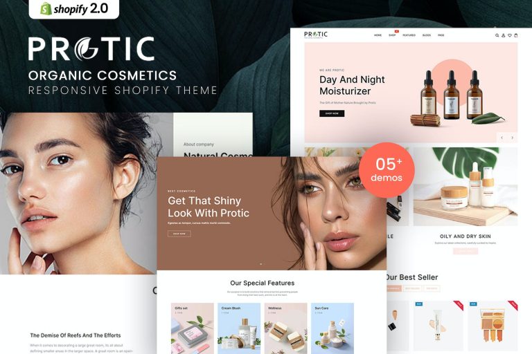 Protic – Organic Cosmetics Shopify Theme