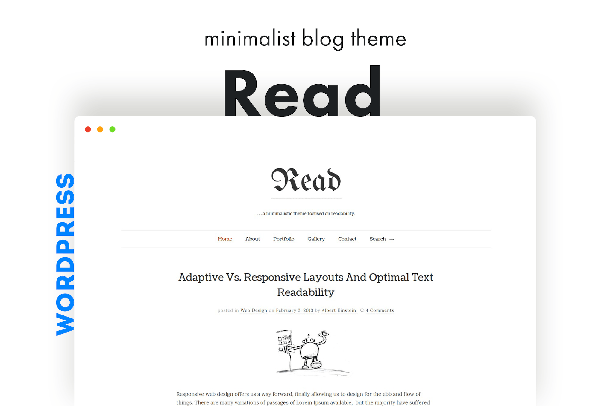 Read - Minimalist Blog 4.4.9 WordPress Theme