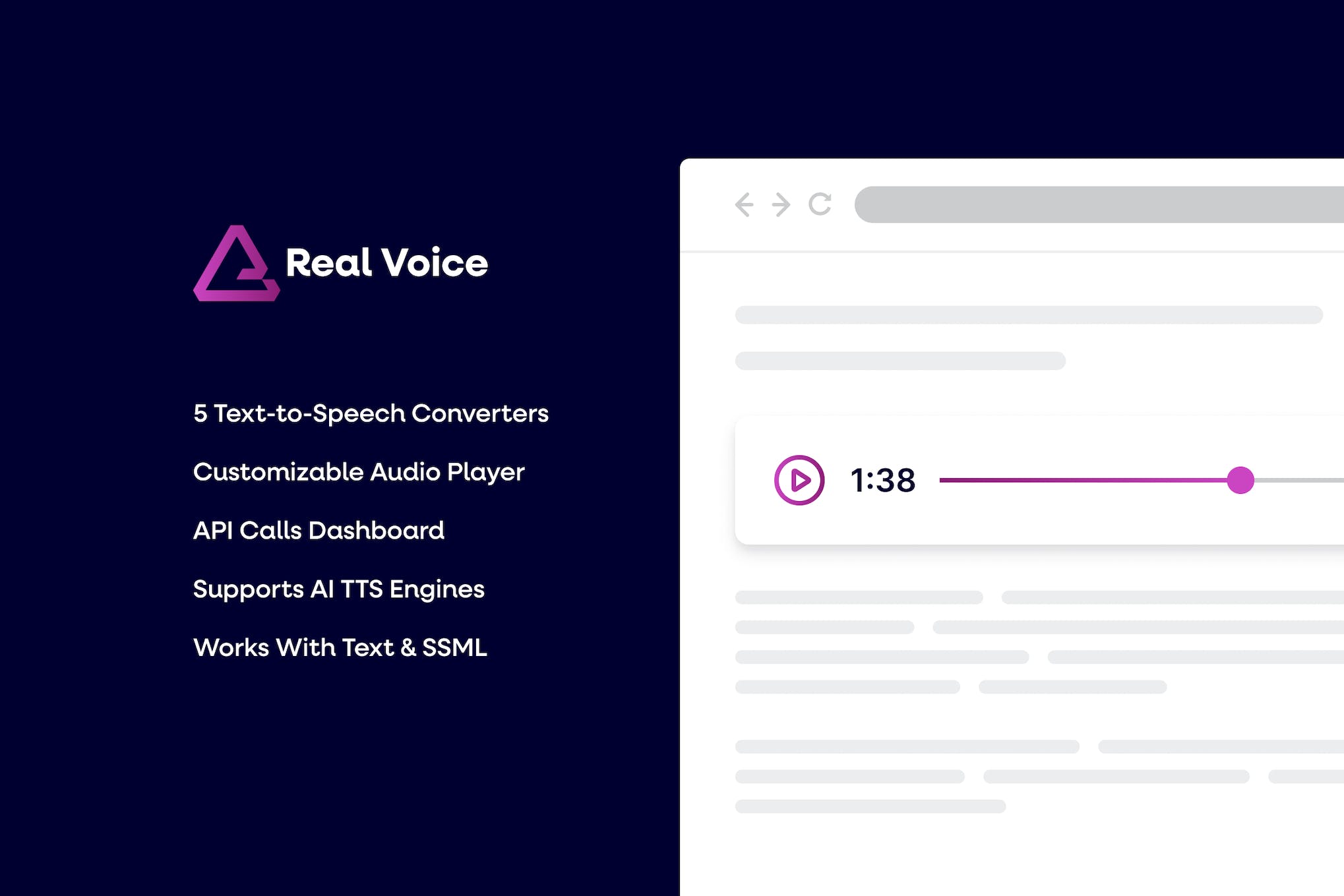 Real Voice - AI Text to Speech for WordPress 1.2