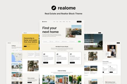 Realome- Real Estate and Realtor Block 1.0.0 WordPress Theme