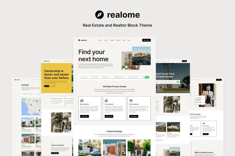 Realome – Real Estate and Realtor Block Theme