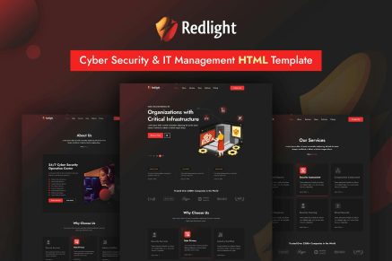 Redlight - Cyber Security & IT Management HTML Tem
