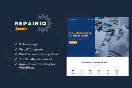 Repairio- Electronics Repair 1.1.3 WordPress Theme