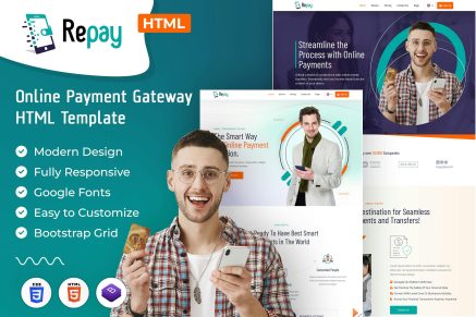 Repay - Payment Gateway HTML Template