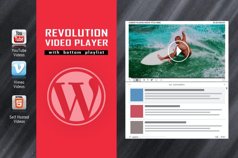 Revolution Video Player With Bottom Playlist