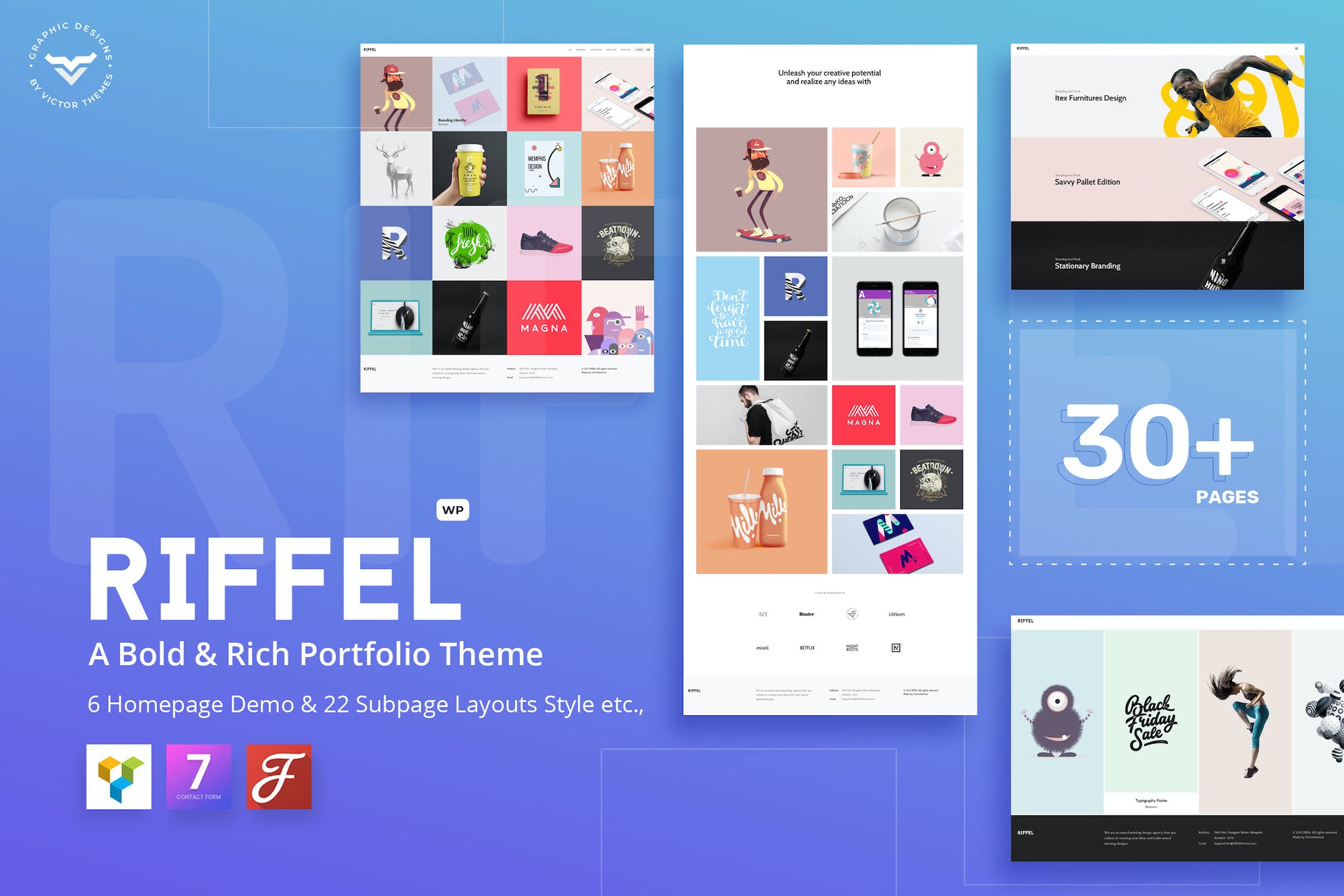 Riffel- A Bold & Rich Portfolio 1.7.6 WordPress Theme