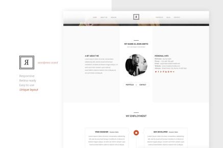 RIVAL One Page Vcard 1.0 WordPress Theme
