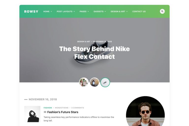 Rowsy – WordPress Blog Theme