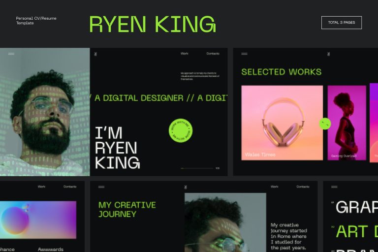 Ryen King – Personal CV/Resume WordPress Theme