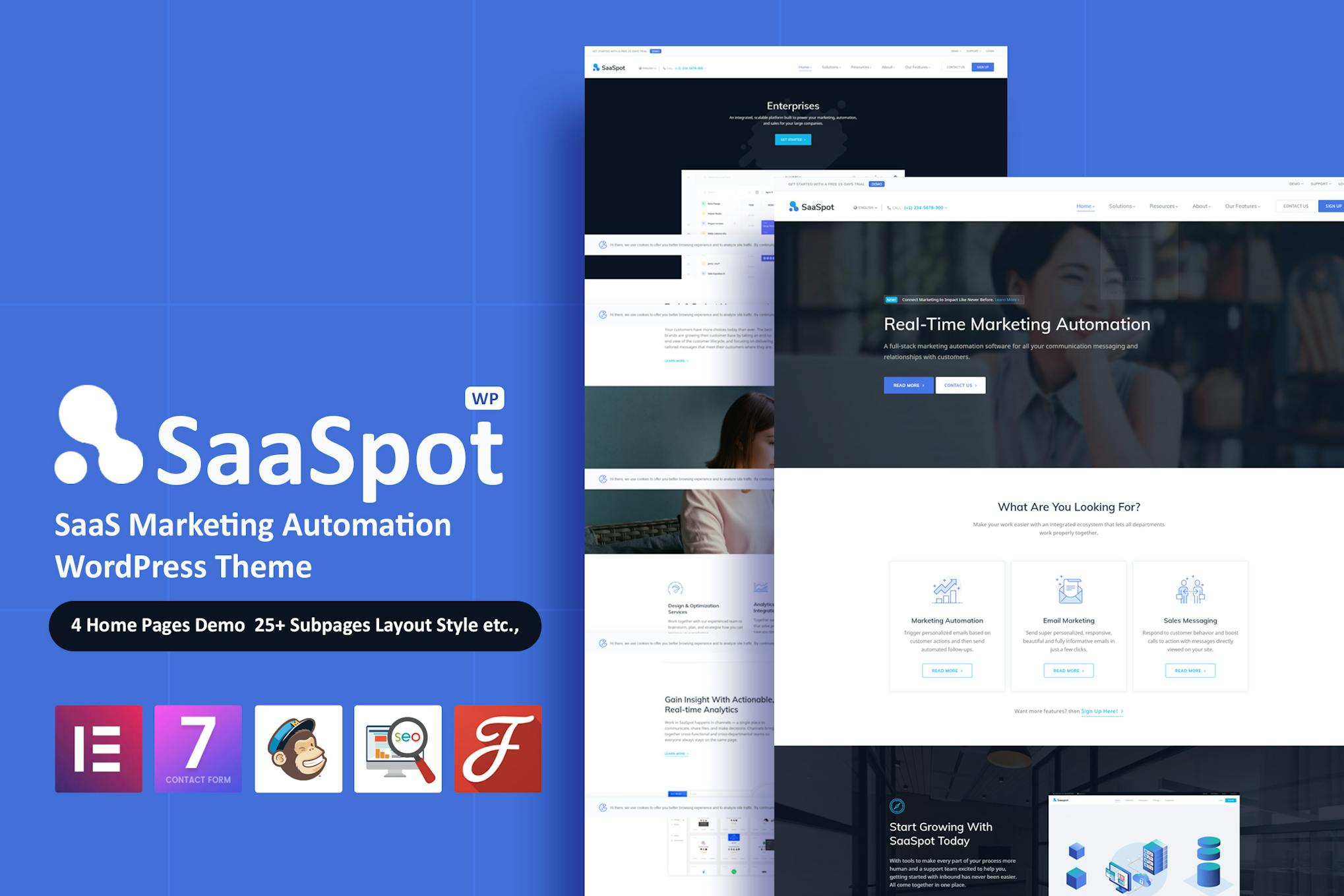 SaaSpot- SaaS Marketing Automation 1.9.1 WordPress Theme