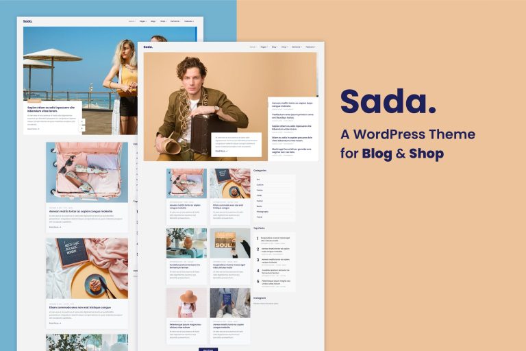 Sada – A WordPress Theme For Blog & Shop