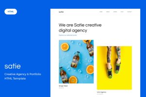 Satie – Creative Agency and Portfolio HTML Template
