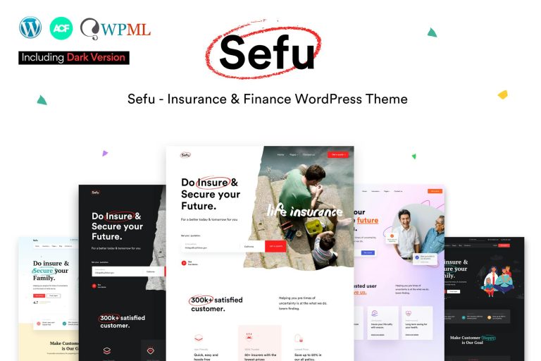 Sefu – Insurance & Finance WordPress Theme