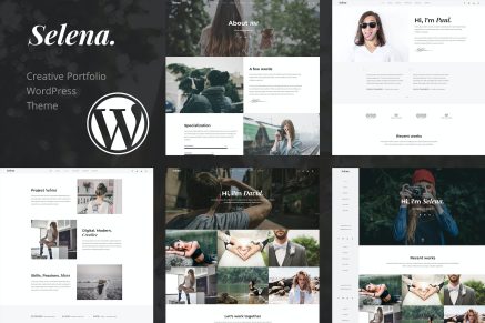 Selena.- Portfolio 1.0.5 WordPress Theme